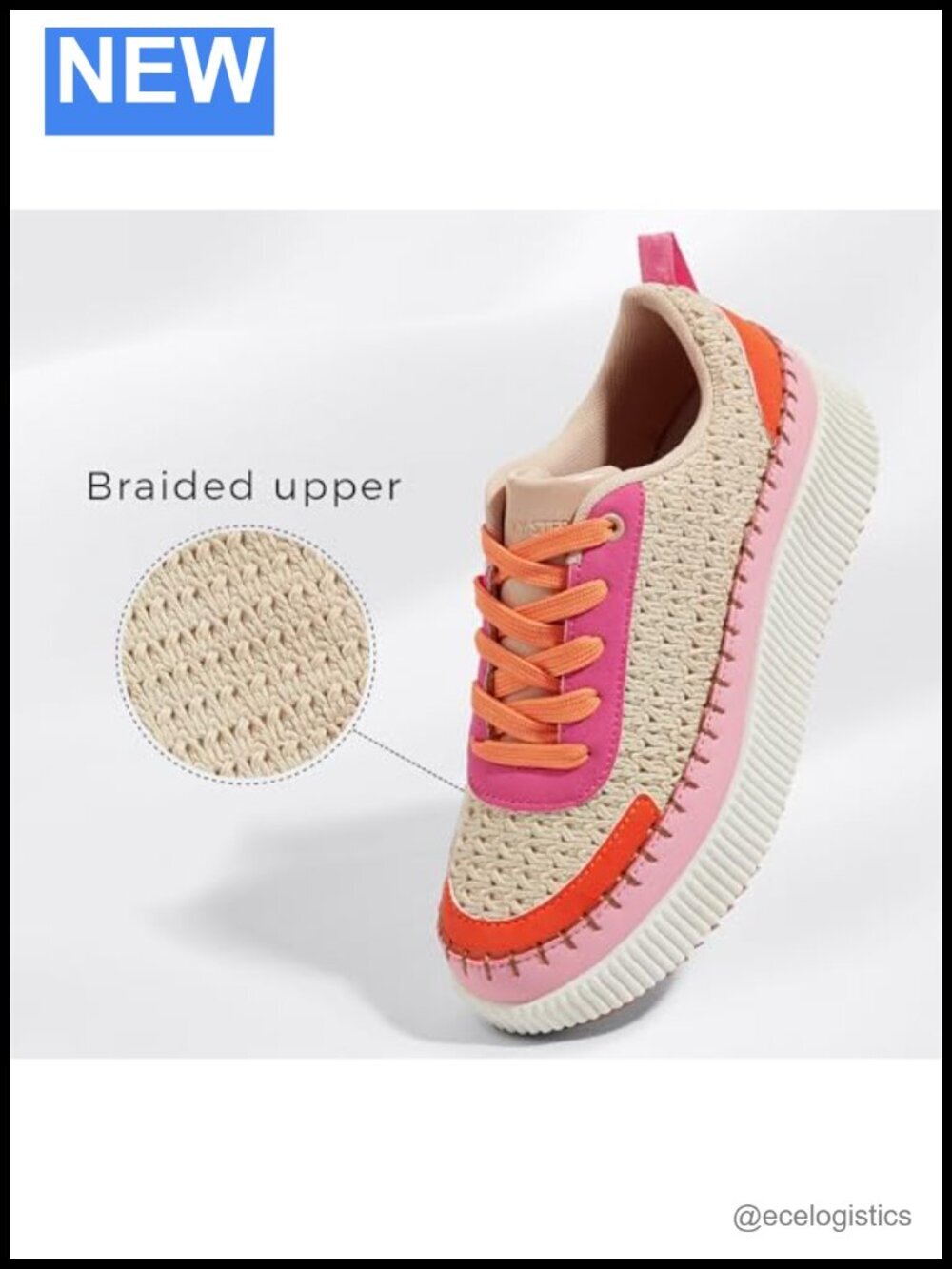 Woven Platform Sneakers Tennis Trainer Cute Retro Braided Crochet Lace Up
